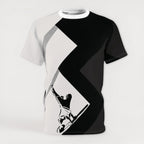MONROE STORE Waacking Queen Cut & Sew Tee, black and white graphic print, 100% polyester, dance apparel