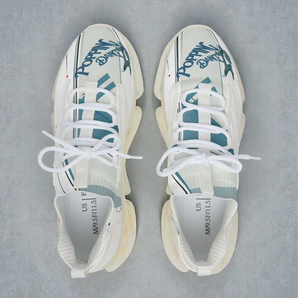 MONROE STORE zapatillas deportivas blancas de malla para hombre con estampado "POPPING DANCE" y suela de EVA