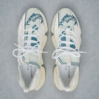 MONROE STORE zapatillas deportivas blancas de malla para hombre con estampado "POPPING DANCE" y suela de EVA
