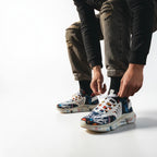 MONROE STORE zapatillas deportivas de malla para hombre con estampado hip hop y suela gruesa