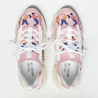 Zapatillas de mujer MONROE STORE con estampado de baile, malla rosa, suela EVA ligera y cordones blancos.