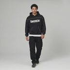 Contrast-Stitched Boxy Fleece Hoodie