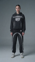 Sun Fade Contrast Tape Fleece Jogged Sweatpants